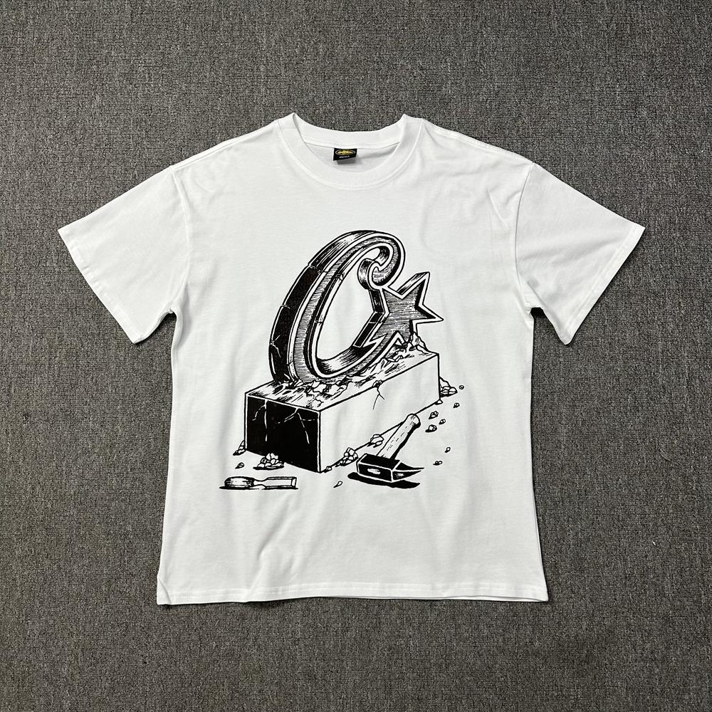 Cross-border American High Street Alcatraz Series Letter Pattern Printing Casual Loose Short-sleeved T-shirt Top Men's and Women's Tide
