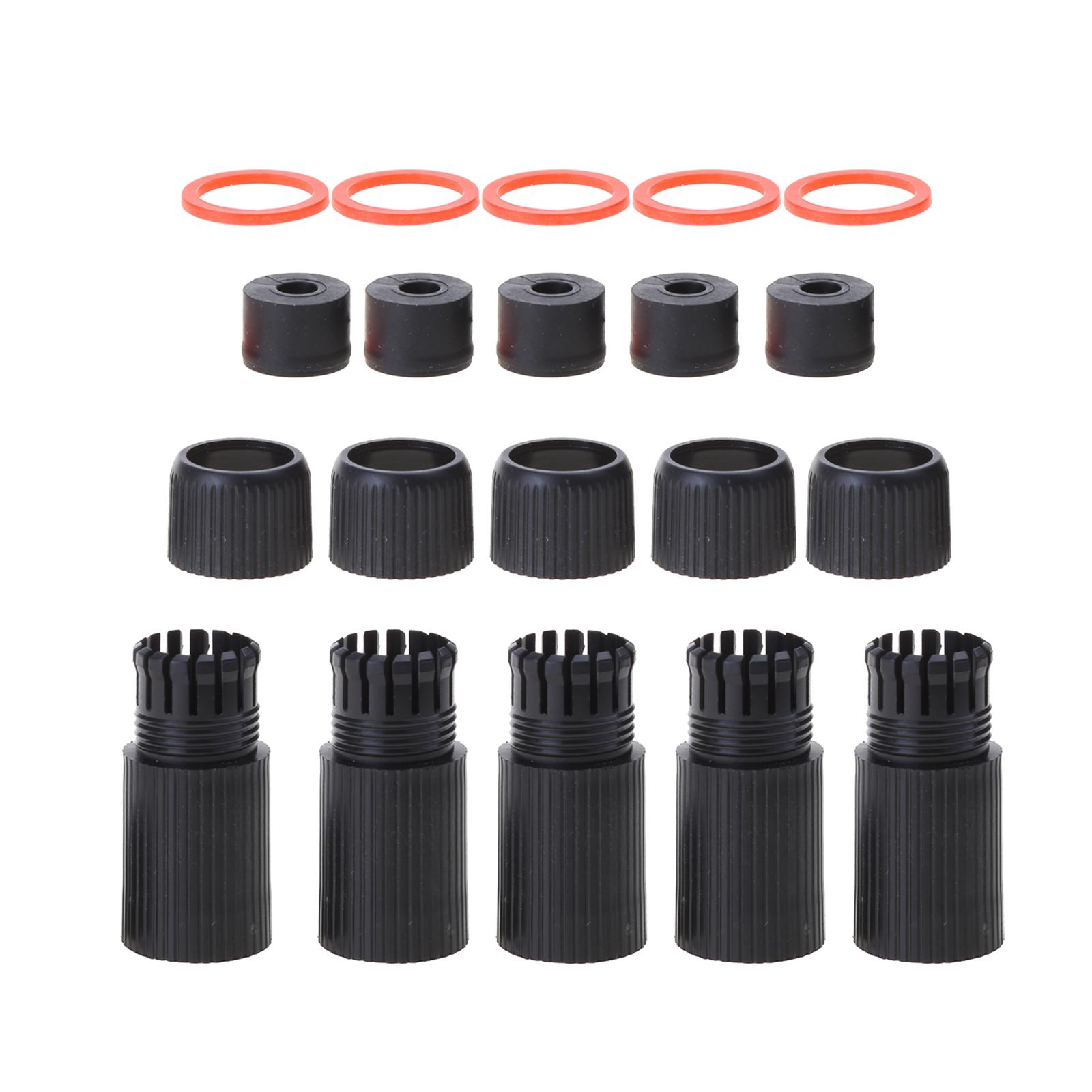 

5PC RJ45 Муфти IP67 Ethernets Мережі Кабельні з’єднувачі Прямі роз’єми Широкосмугові мережі Подовжувачі кабелів чорний