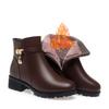 Autumn New Fashion Women Soft Leather Ankle Boot High Heels Zipper Shoe Plush Velvet Warm Fur Winter Short Leather Boots