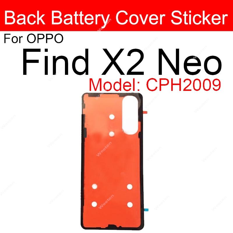 For OPPO Find X X2 X3 X5 X6 Pro Lite Neo X7 Ultra Rear Battery Door Housing Cover Adhesive Back Battery Housing Cover Sticker
