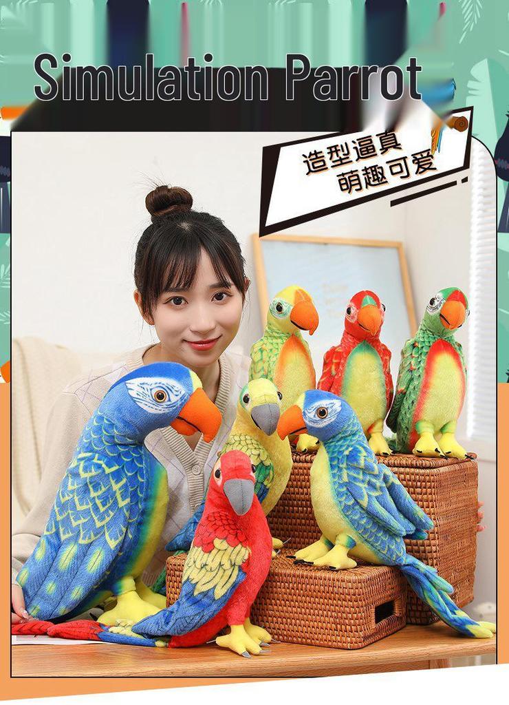 Parrot Plush Toy Doll - Cute Children's Sleeping Pillow & Ornament, Perfect Companion Gift for Girls