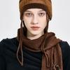 KIMZISU Ribbon Tied Muffler _ BROWN