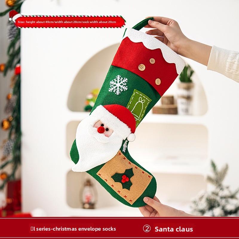 Neue Weihnachtsdekorationen High-End Cartoon Weihnachtsstrümpfe dreidimensionale Socken Geschenktüte dekorative Socken Anhänger