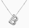 LT-12056 Stainless Steel 18K Gold Balloon Letter Necklace Silver Bubbles 26 English Alphabet Pendants Jewelry
