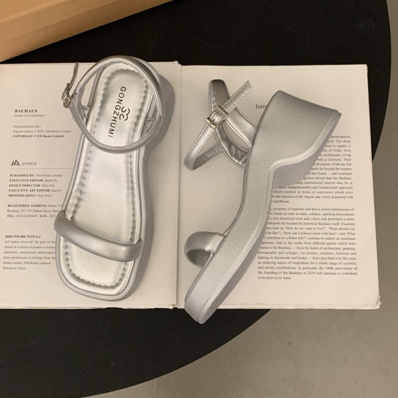 Designer Women's Summer Platform Wedge Heel Sandals Fashionable Outdoor Party Dress Footwear for Ladies