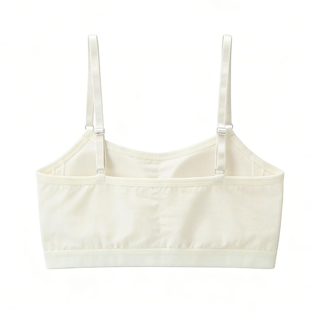 Adjustable Shoulder Strap Sports Bra For Girls (10-14 Years Old) With Fixed Cup