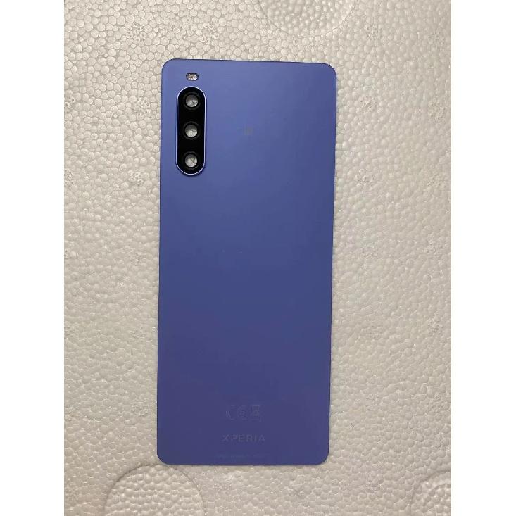

Задняя крышка аккумулятора для Sony Xperia 10 IV, задняя крышка телефона со стеклянным объективом камеры, дверца корпуса для XQ-CC54 XQ-CC72 Purple With Lens