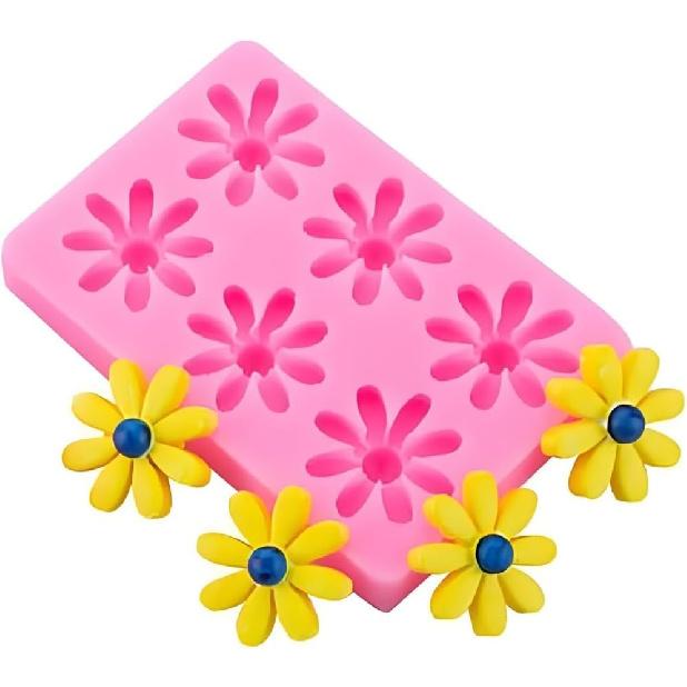 Candy Molds, Daisy Kitchen Cake Baking Decoration, Cookies Chocolate Mold Clay Tool Daisy Series Silicone Mold Flower Silicone Mold