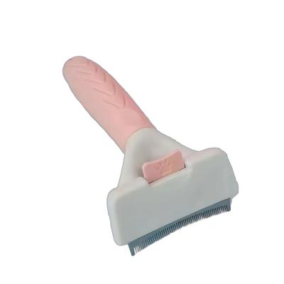 Bakala Cat Grooming Pet Brush for and Prevents Gentle On Removes Undercoat and Shed Easily Removes Shed Hair with the Press of a Button Brush, Small,