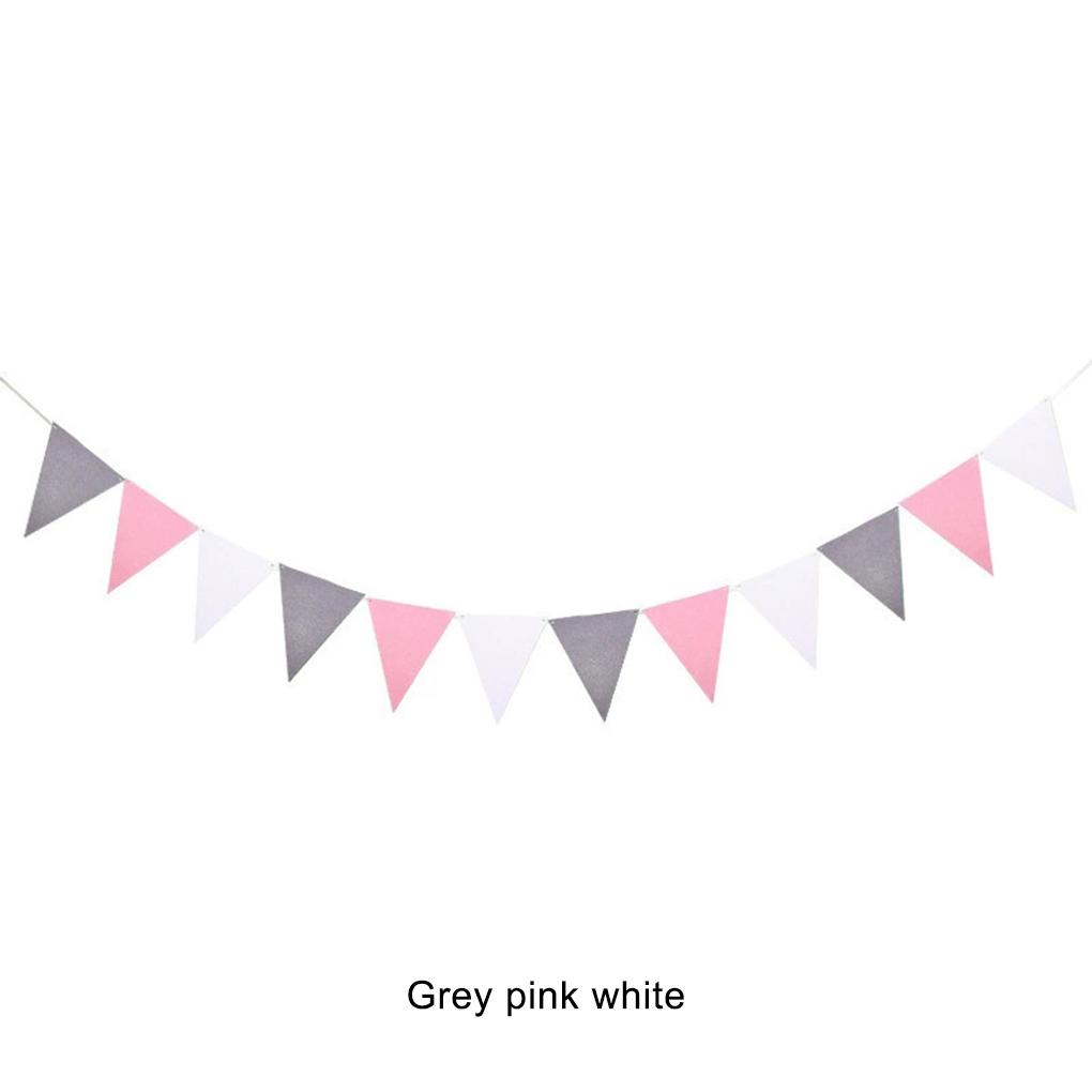 Easy To Install Installation of Garland for Quick Party Decorations Tough and Durable Cloth Banner Party Garland, Black and White