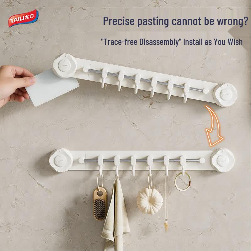 Taile No-Drill Wall-Mounted 6-Hook Clothes Hanger