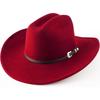 Popular European and American Retro Western Cowboy Hat Men's and Women's Woolen Big-brimmed Top Hat Jazz Hat