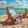 Ultra-Soft Beach Towel with Christmas Santa Claus Theme,Ideal for Pool - Camping, Diving - Perfect Travel Essential, Vibrant Beach Towel.