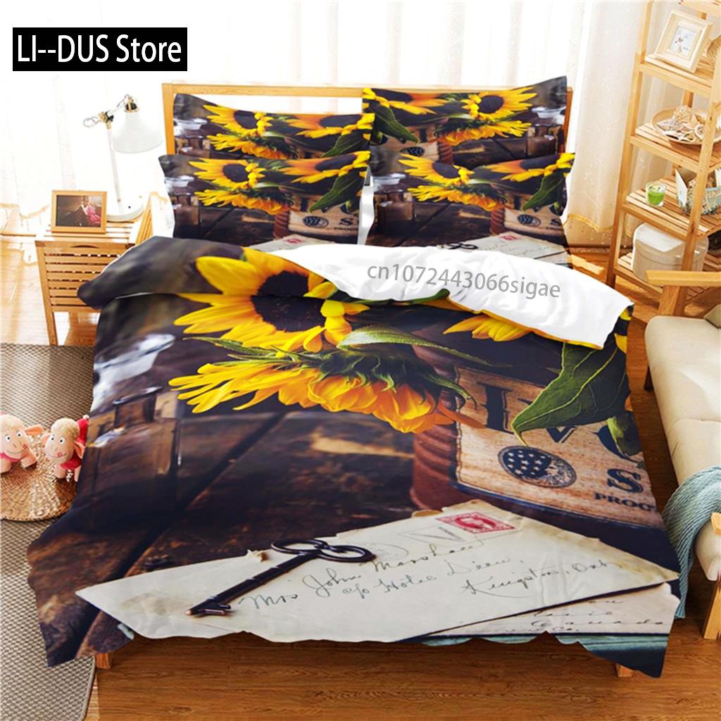 Beautiful Flower Bedding Set Duvet Cover Set 3d Bedding Digital Printing Queen Size Bedding Sets Fashion Design