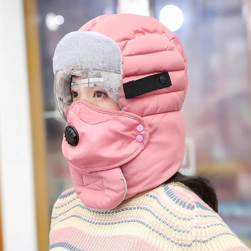 

Thickened and Warm Northeastern Ear Protection Cotton Hat for Men In Winter Outdoor Riding Electric Bike Windproof and Cold Proof Hat one size