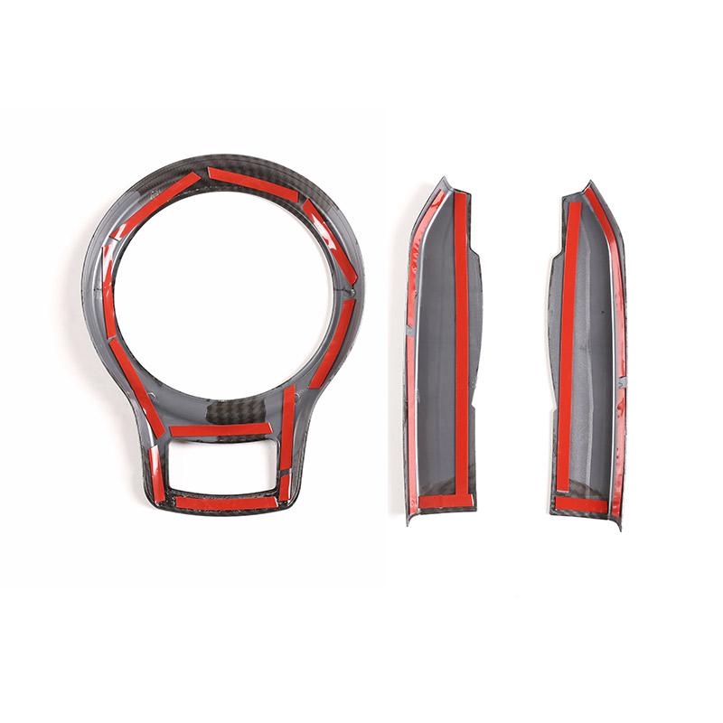 ABS Carbon Fiber For Subaru BRZ Toyota 86 2012-2020 Center Console Side Strip Gear Shift Panel Decor Cover Trim Frame Car
