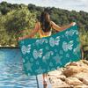Ocean Design with Palm Leaves & Flowers Towel Quick Drying Beach Towels Are Suitable For Swimming Pools Camping Yoga And The Gym