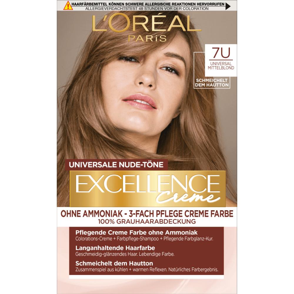 L'Oreal Excellence Haarfarbe Mittelblond 7U