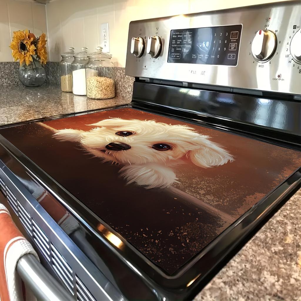 1Pcs Rubber Drying Mat With Cute DogPrint For Coffee Shop Restaurant Kitchen Carpet Tableware Durable Diatom Mud Table Mat Pet Mat Coffeeware