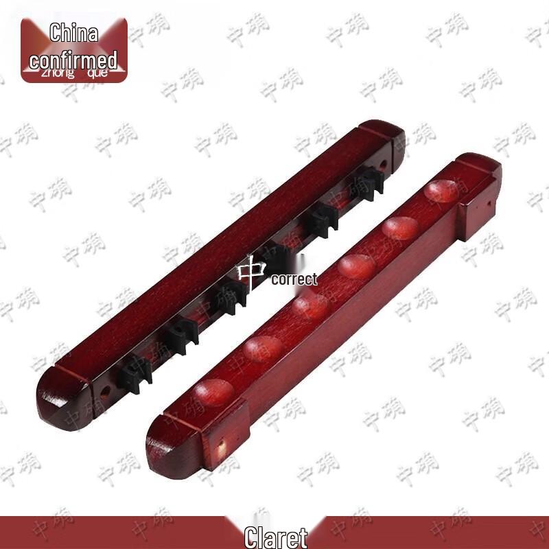 Solid Wood Wall-Mounted 6-Cue Billiard Rack