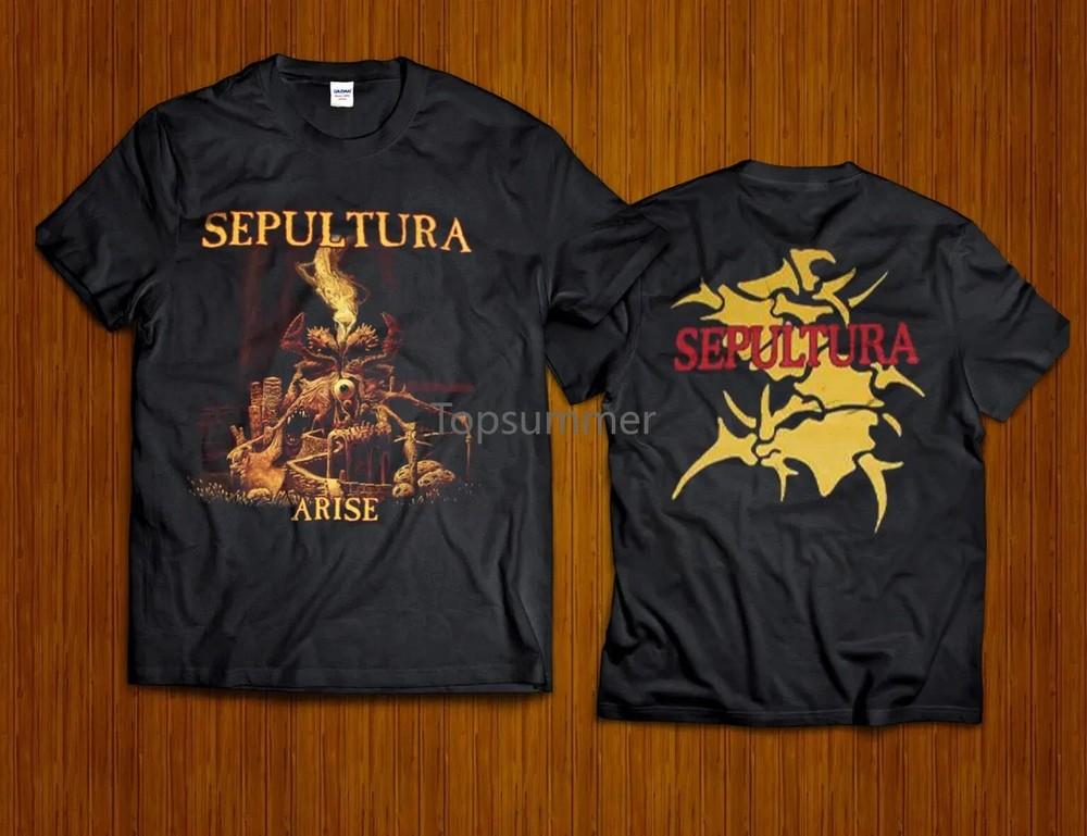 Винтажная черная футболка Sepultura Arise Унисекс S