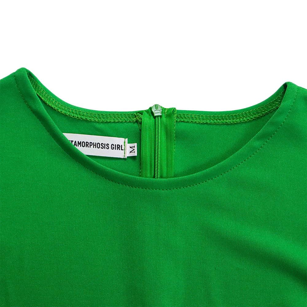 Robe plissée couleur unie pour femmes, grande taille, mode dames, élégante, une pièce, manches moyennes, col rond, avec broche