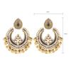 Elegant Waterdrop Earrings with Diamonds and Pearl Tassels Indian Luxury Vintage Alloy Bell Earrings for Creative Women