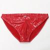 Sous-vêtements Brillant Sexy pour Hommes en PVC Poche U Convexe String Cocking Lisses G-Strings Taille Basse Similicuir Vêtements Gay Grande Taille F21