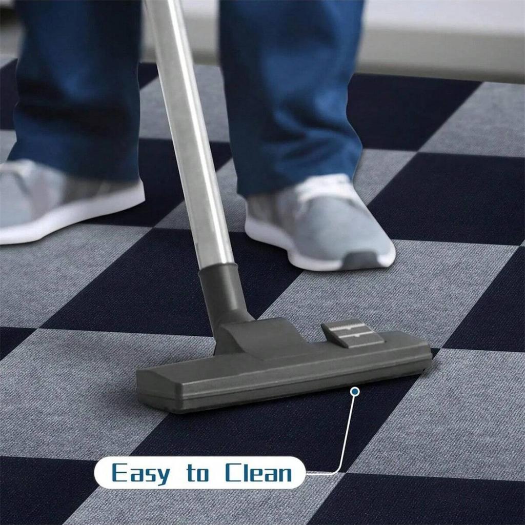 10pcs 30x30cm Easy-to-Install Self-Adhesive Striped Carpet For Office, Living Room, and Bedroom Mats With Aluminum Foil Bottom -