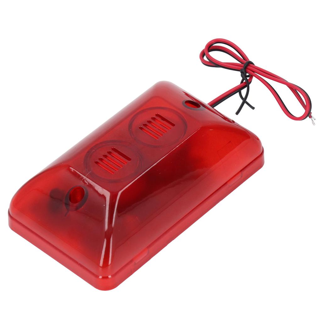 Sound Light Alarm Strobe Siren 115dB LED Flashing Light Security Alarm Warning Strobe Siren for Home Indoor Outdoor