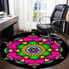 1PC Mandala Pattern Chair Carpet for Office Non-Slip, Lightweight, Machine Washable Rug for Office, Sleeping, Room - Holiday Decoryy251009130