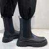 Chelsea Boots Men's British Style High-top Cigarette Leather Boots Men's Summer Breathable Soft Leather High Locomotive Martin Boots