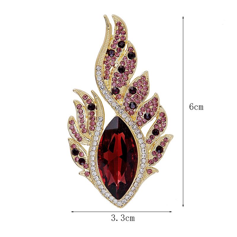 Phoenix Eye Feather Brooches For Women Coat Jewelry Accessries Gifts