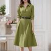 ZANZEA Women Casual Turn Down Collar Loose Long Sleeve Shirt Dress