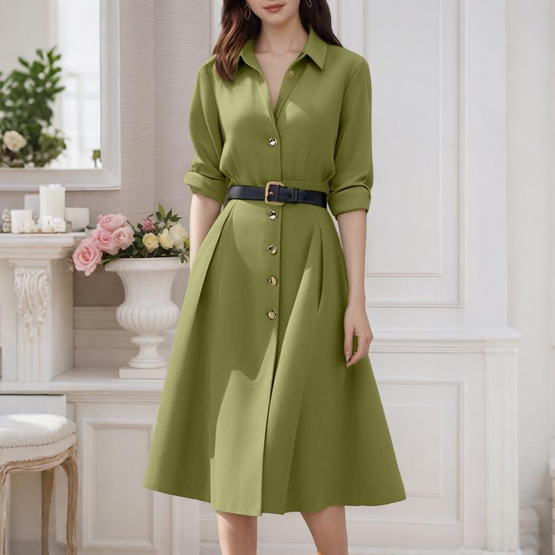 ZANZEA Women Casual Turn Down Collar Loose Long Sleeve Shirt Dress