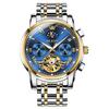 Mechanical Automatic Moon Phase Watch Stylish Skeleton Waterproof Popular Luminous Watch for Men