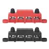 2Pcs Bus Bar Terminal Block 48V 250A Heavy Duty Module Power Distribution DC Box 4 Positions M10 for RV Marine Red Black