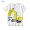 Little Maven New Tops Summer Fashion Children's Clothing White T-shirts Cartoon Excavators Infant Baby Boys Kids Clothes