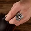European and American Style Men's Ring Cross Angel Wings Trendy Domineering Fashion Simple Open Ring