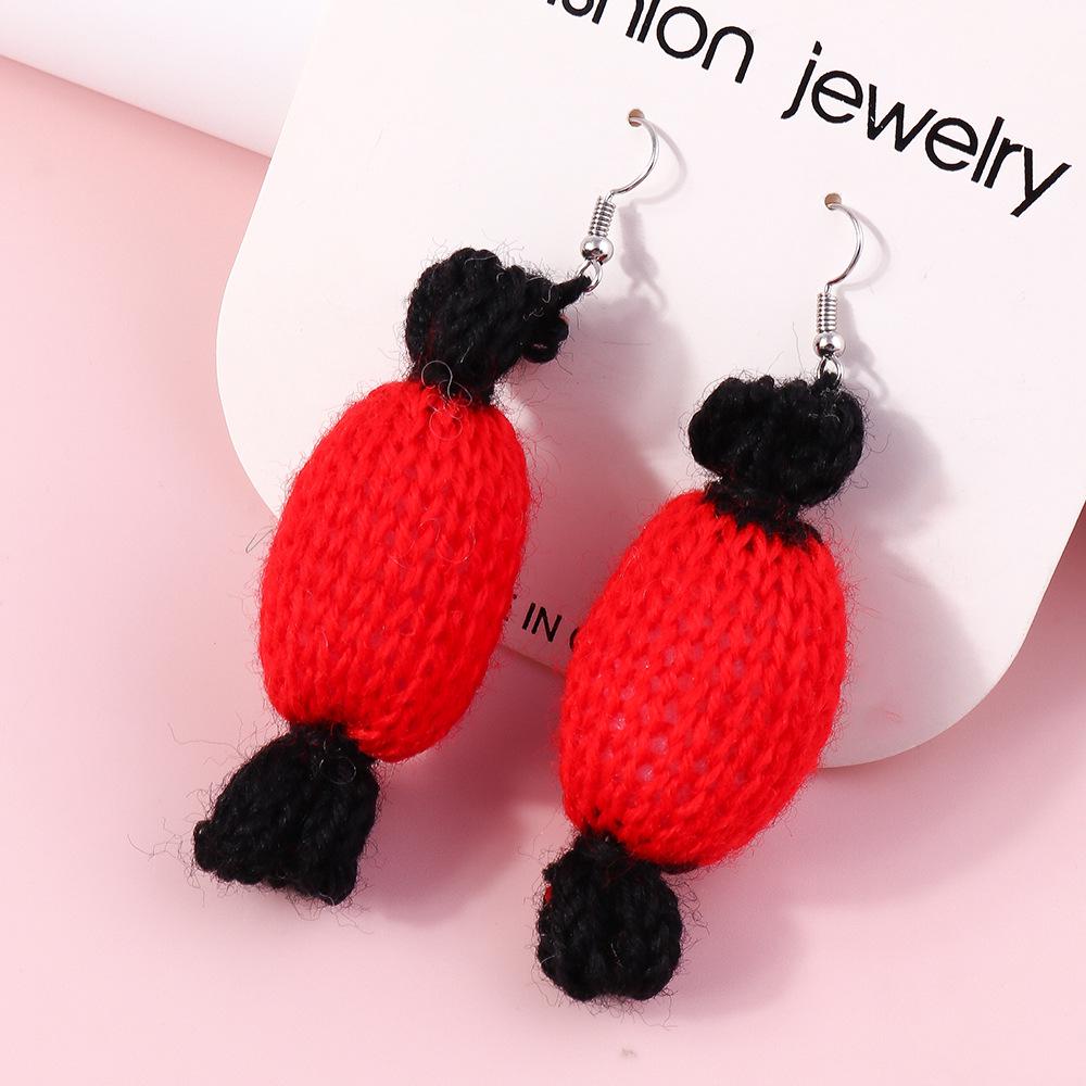 2023 Christmas Antler Plush Earrings with Bowknot - European and American Design