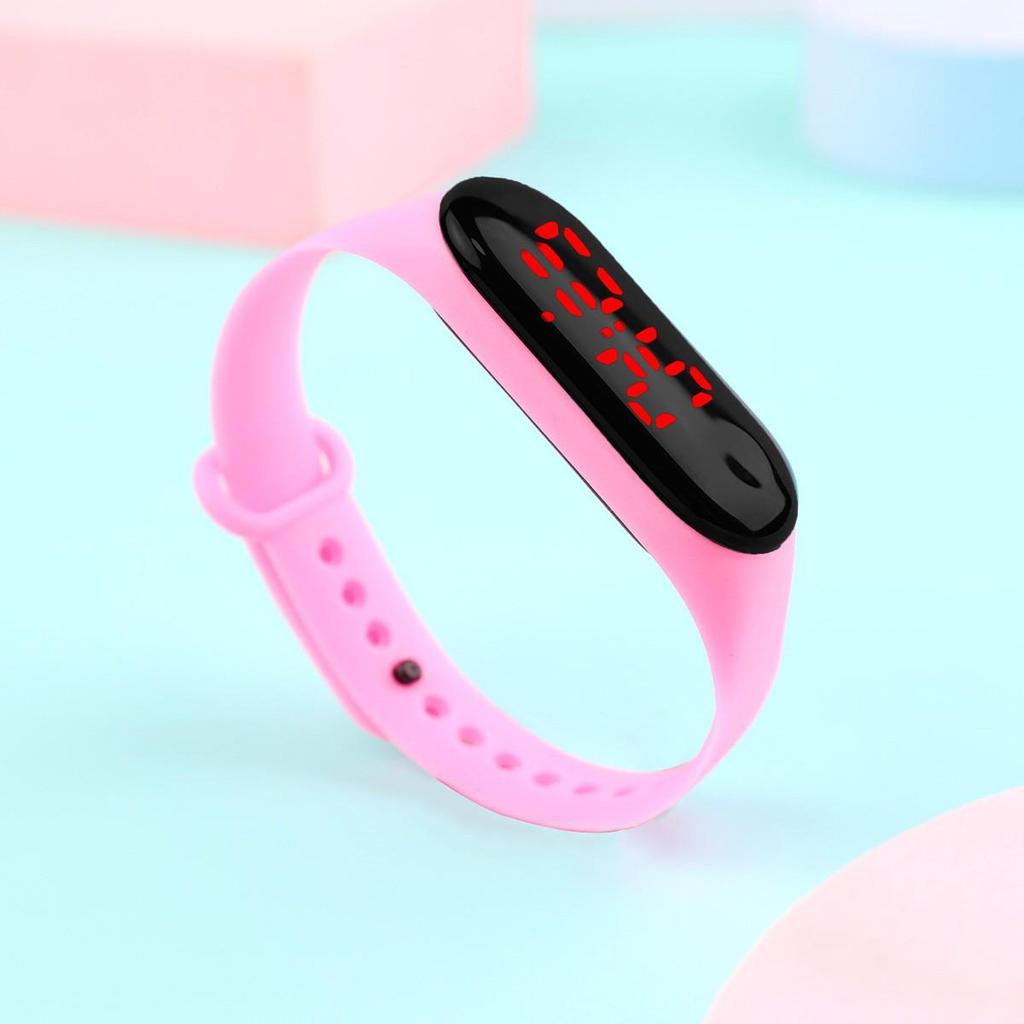 Primary School Student LED Touchscreen Waterproof Sport Watch with Red Light