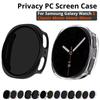 Privacy Film+Case For Samsung Galaxy Watch 8 Classic 46mm Cover Bumper Screen Protector for Galaxy Watch 8 40mm 44mm Tempered Glass Case
