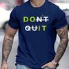 Summer Casual Street Men's T-Shirt Clothing Minimalist Versatile Letter Print Menswear Soft Breathable O-neck T-shirts