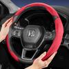 Suitable for Sports Suede Steering Wheel Cover with Split Snap-On Design for Cr-V Civic Hr-V Zr-V Vezel City Amaze Fit Jazz Accord Wr-V Br-V