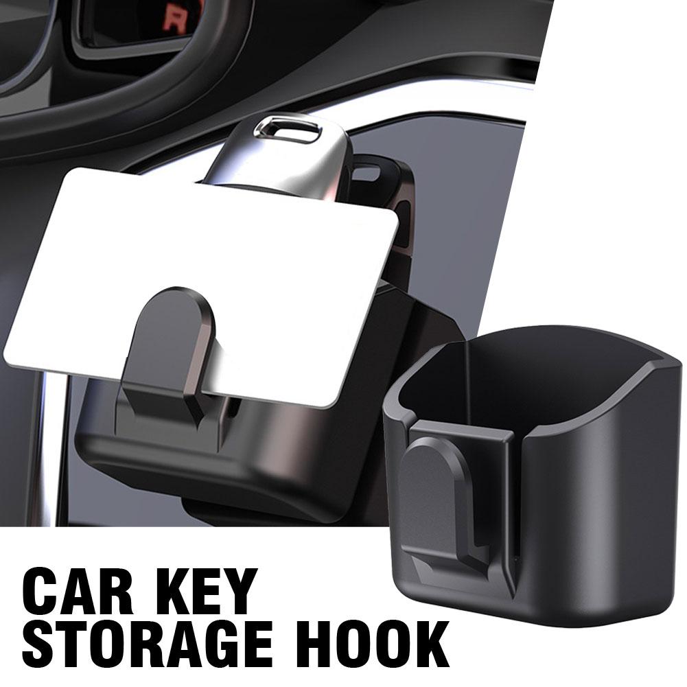 Car Key Cover Hook Car Dashboard Key Storage Box Reusable Back Adhesive Organizer Box Anti-Slip Organizer Accessories