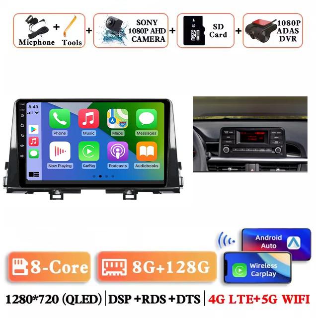 Android 14 Carplay Auto 2K Screen Car Radio Multimedia Video Player For Kia Morning 3 Picanto 2017 - 2020 2021 Autoradio Stereo
