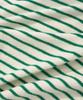 COVERNAT Terry Stripe Open Collar T-Shirt Green