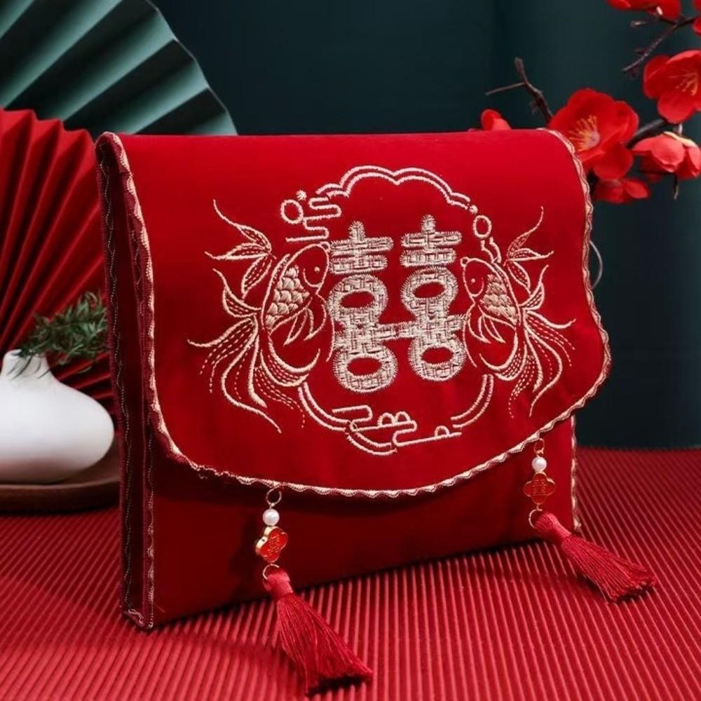 Luxury Big Red Envelope Traditional Ten Thousand Yuan Red Envelope  Gift Giving