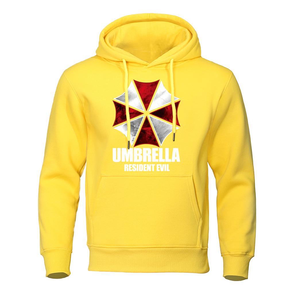 Red And White Protective Umbrella Hoody Mens Personality Loose Hoodie Fashion Pullover Sweatshirt Oversized Clothing