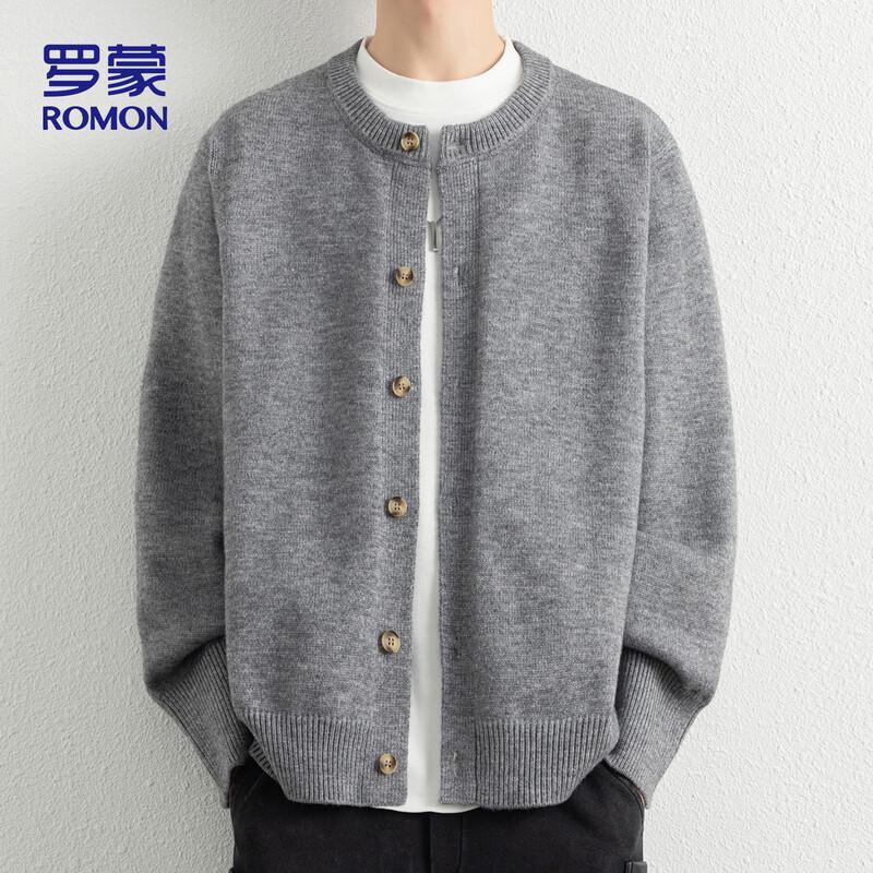 

ROMON Men s Winter Round Neck Knit Sweater 7012 XL